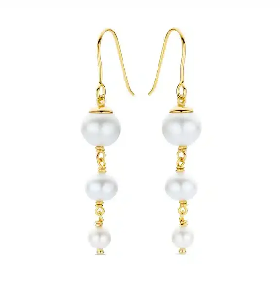 SPIRIT ICONS CONFETTI ØRERINGE SØLV FORGYLDT FERSKVANDSPERLER - 42112