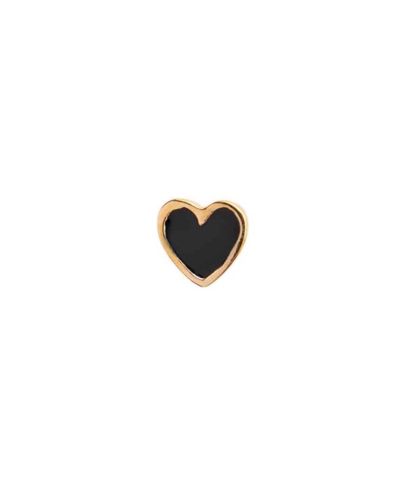 STINE A PETIT LOVE HEART ØRERING SØLV FORGYLDT - 1181-02-Black