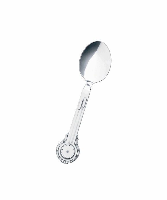 GENSE SØLV KLOKKE DÅBSKE MATTERET - 20160