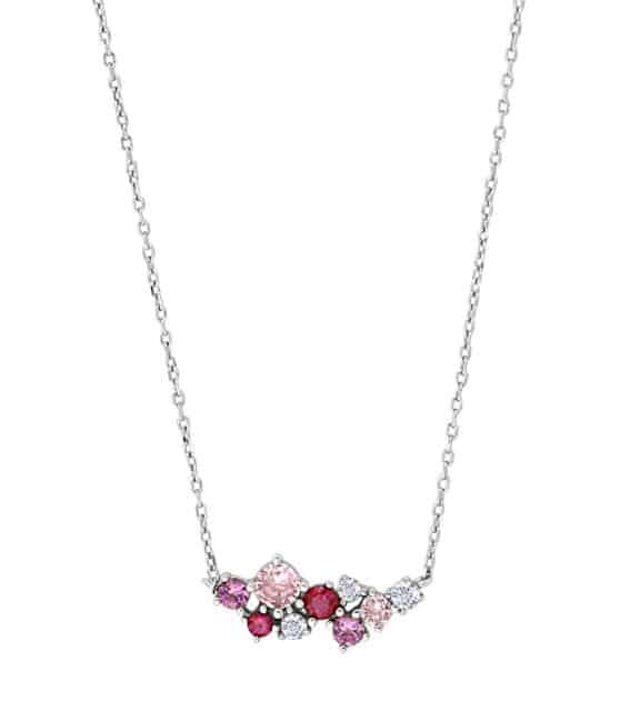 JOANLINOR HALSKÆDE SØLV NADINENOR LYSERØD - 20452200918