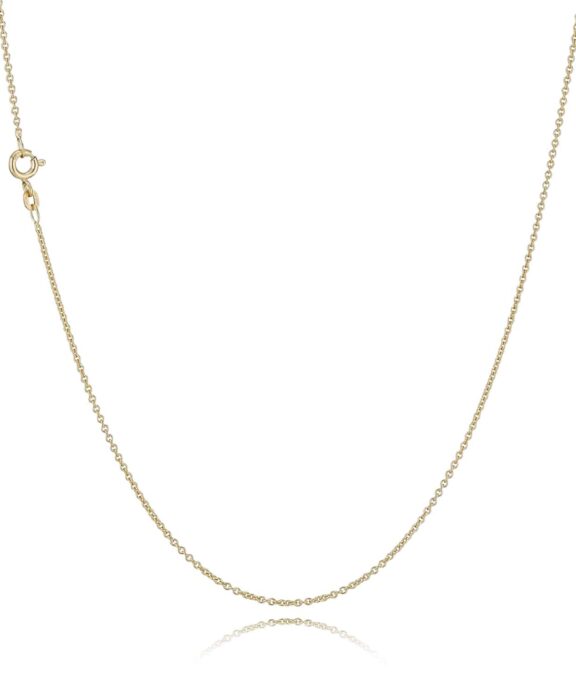 BNH ANKER RUND HALSKÆDE FORGYLDT SØLV 1,30 MM BRED 50 CM - SARF03050F