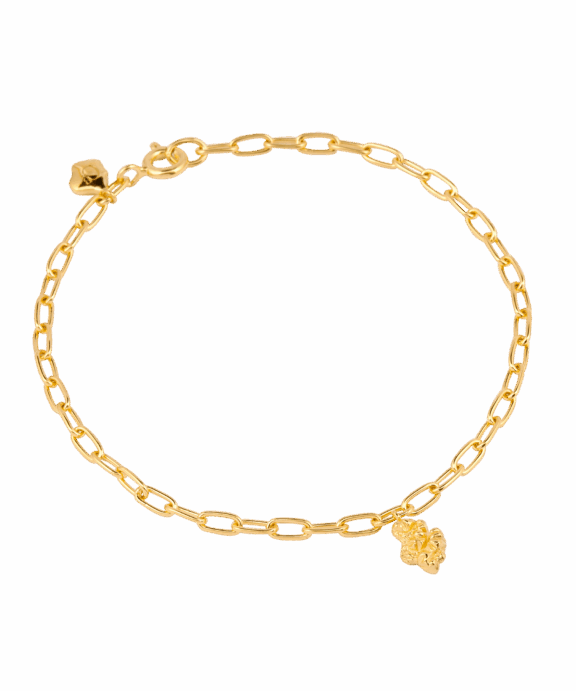 CAMILLE BRINCH BLUSH CRUSH ARMBÅND FORGYLDT SØLV 17 CM - BCRB-FG-17