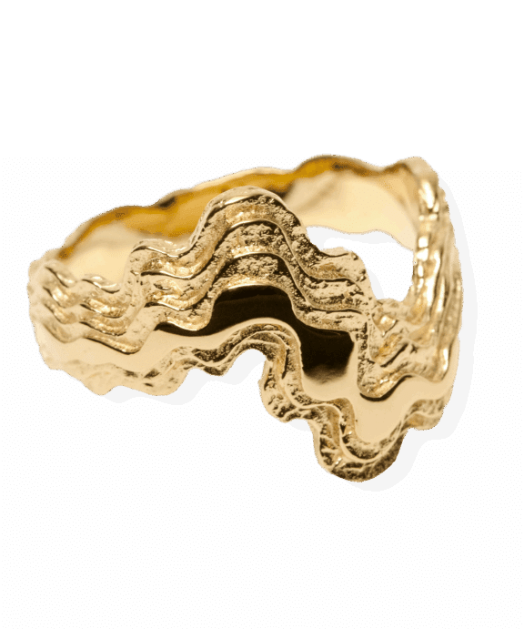 CAMILLE BRINCH MELLEM BLURRY LAYERS RING FORGYLDT SØLV - MBLAR-FG