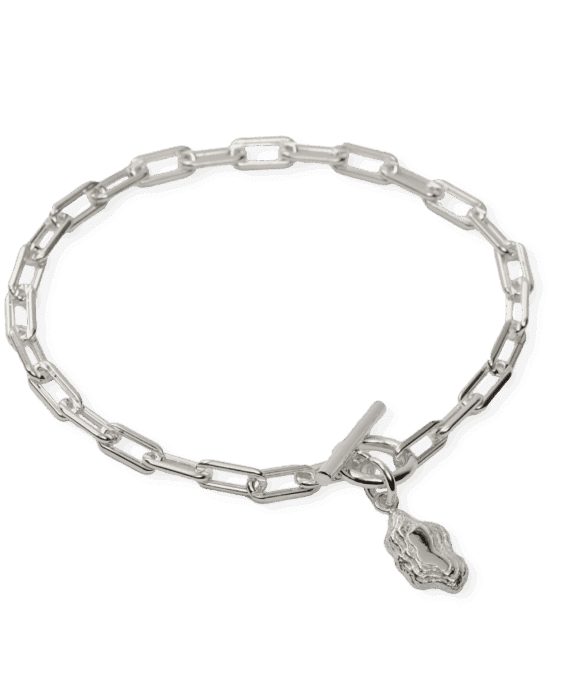 CAMILLE BRINCH NUGGET LAYERS T-LOCK ARMBÅND SØLV - NLATA-18