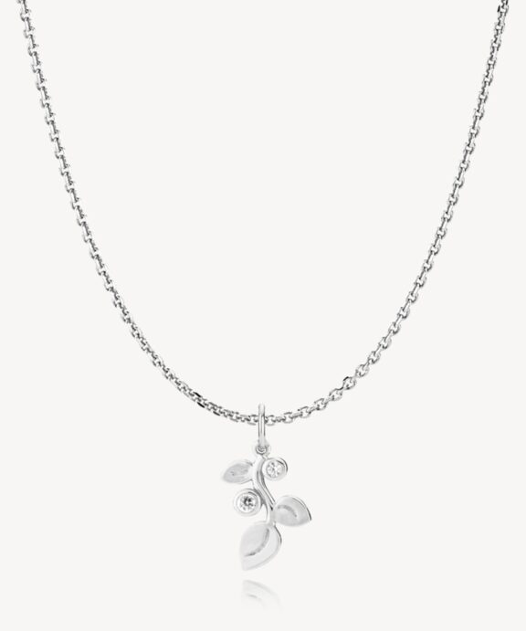 IZABEL CAMILLE AMBER HALSKÆDE I SØLV - S20450SWS