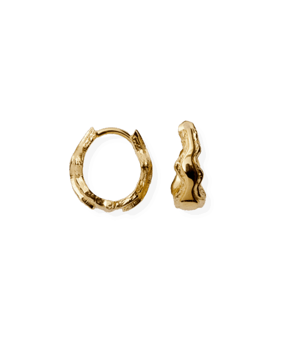 CAMILLE BRINCH LILLE BLURRY LAYERS ØRERINGE FORGYLDT SØLV - SBLAOE-FG