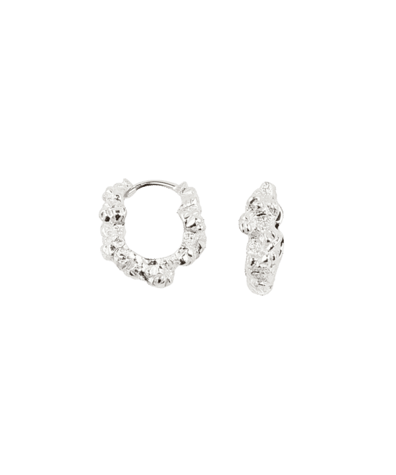 CAMILLE BRINCH LEVITATE CRUSH SMALL ØRERINGE SØLV - SLCRH