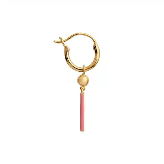 STINE A HUGGIE DUSTY ROSE ØRERING FORGYLDT - 1350-02-DUSTY ROSE