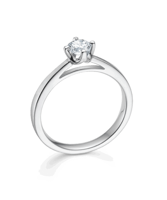 MADS Z CROWN RING 14 KARAT HVIDGULD MED 0,34 CARAT BRILLANT - 1641634