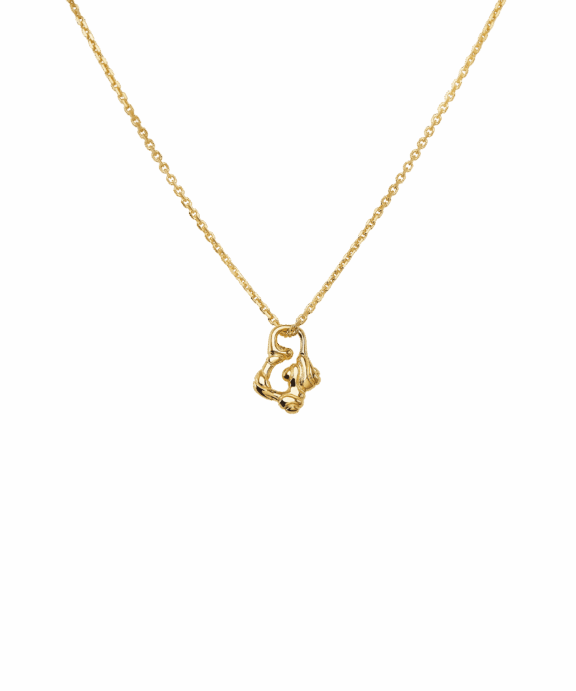 CAMILLE BRINCH FLUID FLOW HALSKÆDE FORGYLDT SØLV - FFN-FG-S