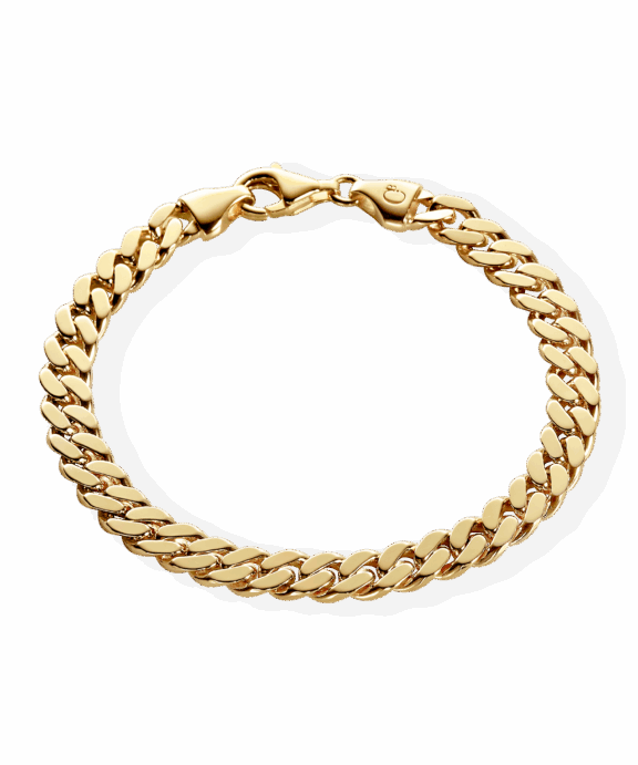 CAMILLE BRINCH PANZER MEDIUM ARMBÅND FORGYLDT SØLV 18 CM - MPA-FG-18