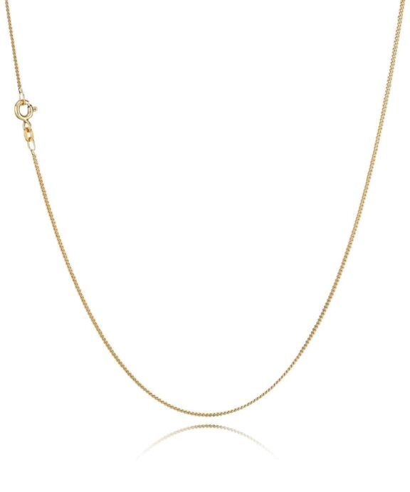 BNH PANSER FACET HALSKÆDE 14 KARAT GULD 0,35 TRÅD 45 CM - P1403545F