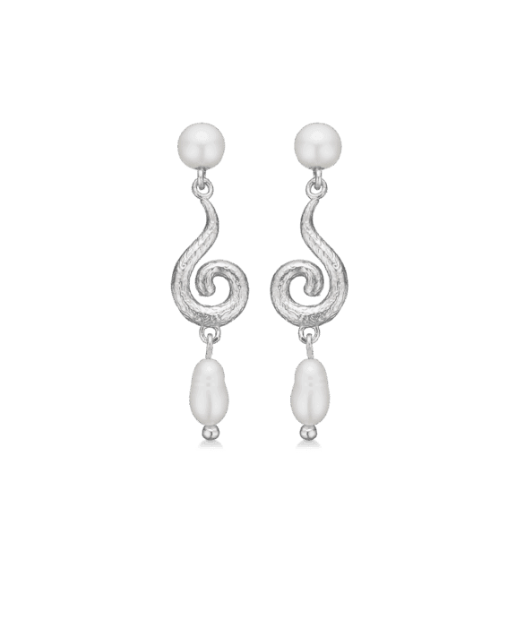 STUDIO Z CURIOSITY ØRERINGE SØLV MED PERLER - 7113870