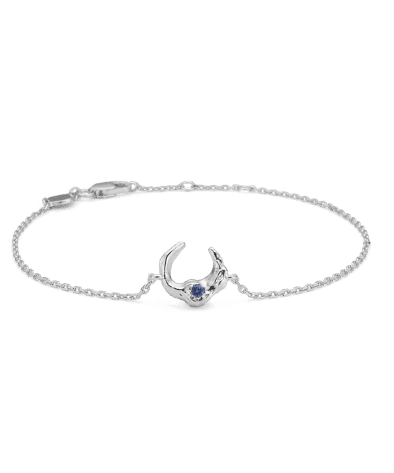 STUDIO Z LUNAR ARMBÅND SØLV MED BLÅ STEN - 7157881