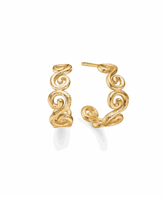 STUDIO Z CURIOSITY ØRERINGE FORGYLDT SØLV - 7210870