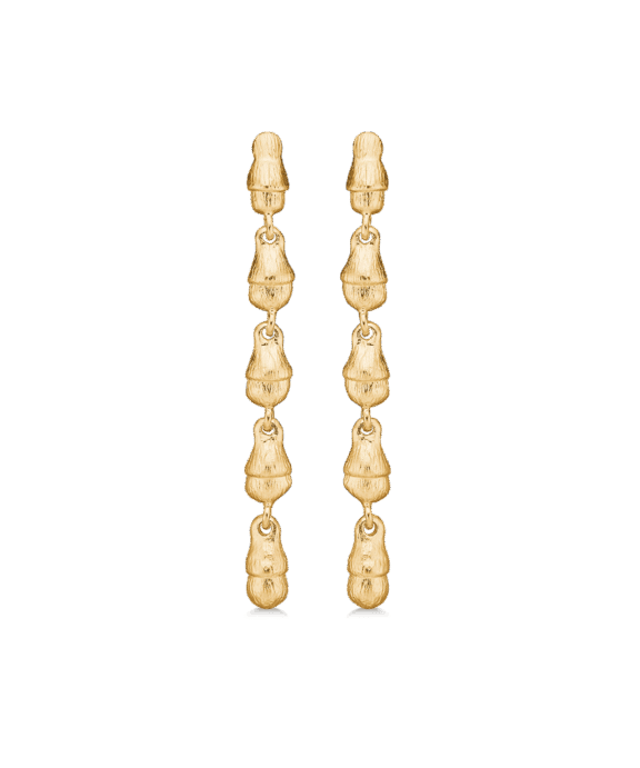 STUDIOZ ACORN ØRERINGE FORGYLDT SØLV - 7210873
