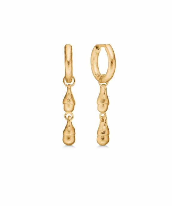 STUDIOZ ACORN ØRERINGE FORGYLDT SØLV - 7210874