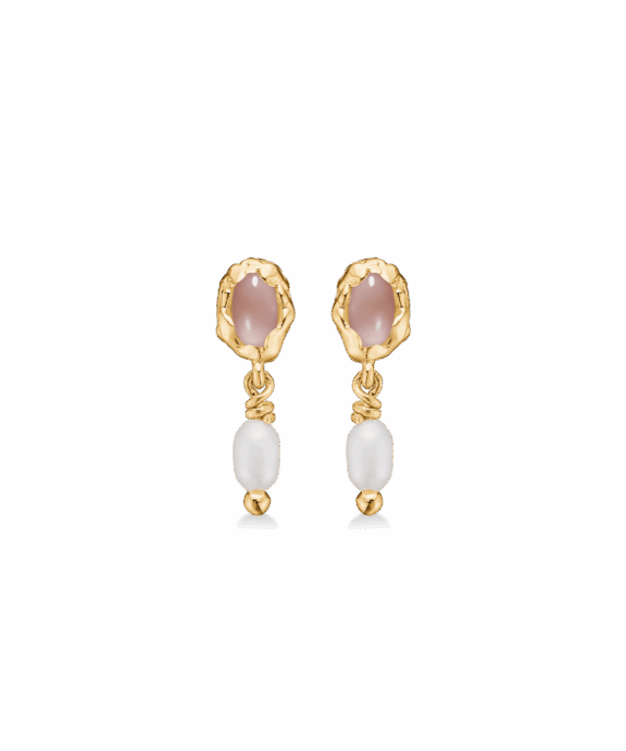 STUDIO Z SHELL ØRERINGE FORGYLDT SØLV - 7217878