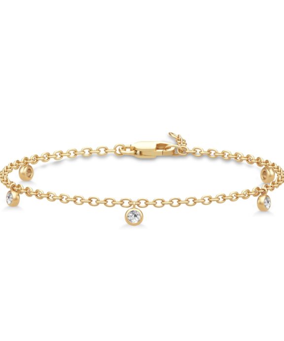 JULIE SANDLAU GRACE ARMBÅND FORGYLDT SØLV MED STEN - BR336GD