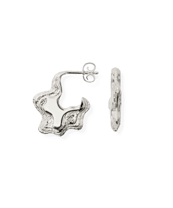 CAMILLE BRINCH CURVY LAYERS ØRERINGE SØLV - CLAHO