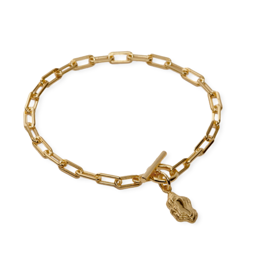 Camilla Brinch Nugget Layers T-lock armbånd- 22K Guld