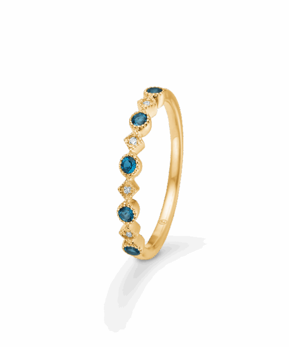 MADS Z POETRY 14 KARAT GULD RING MED TOPAS OG BRILLANTER - 1546151