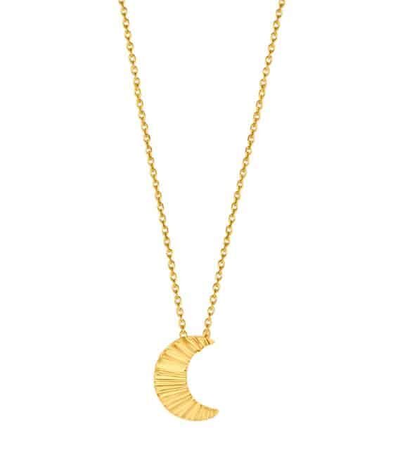 NORDAHL JEWELLERY ACTOR PLISSÉ MÅNE HALSKÆDE SØLV FORGYLDT - 20260145900