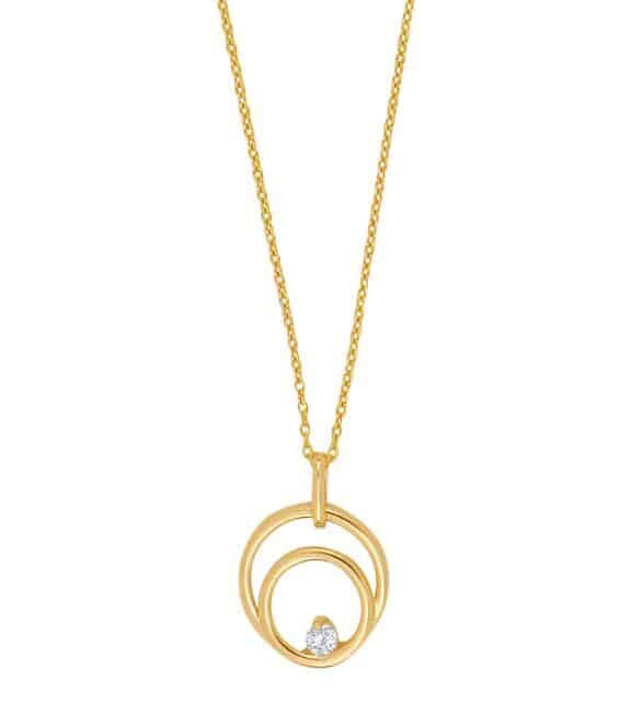 SIERSBØL DOBBELT CIRKEL VEDHÆNG 8 KARAT GULD - 20428670300