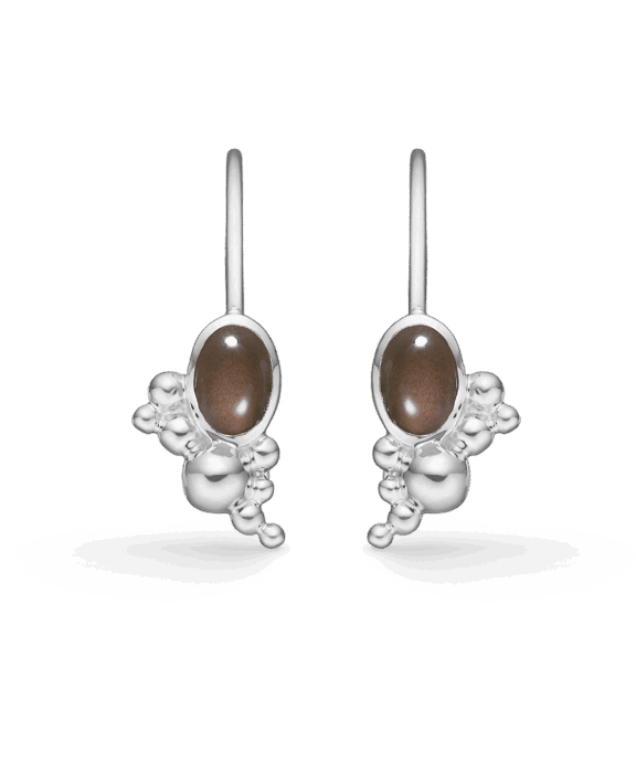 MADS Z PRECIOUS BUBBLES ØRERINGE SØLV MED RØGKVARTS - 2116127