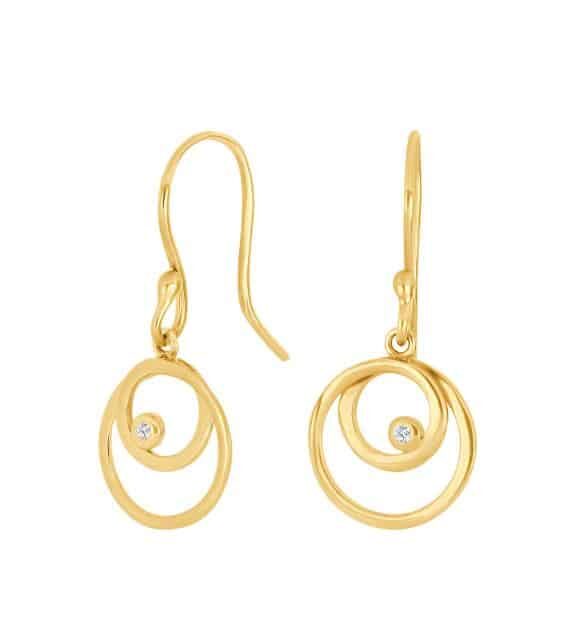 SIERSBØL ØRERINGE 8 KARAT CIRKEL MED ZIRKONIA- 30550370300