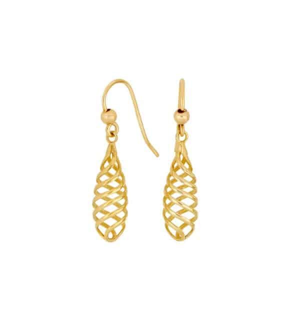 SIERSBØL ØRERINGE 8 KARAT GULD DRÅBE SNOET - 30821840300