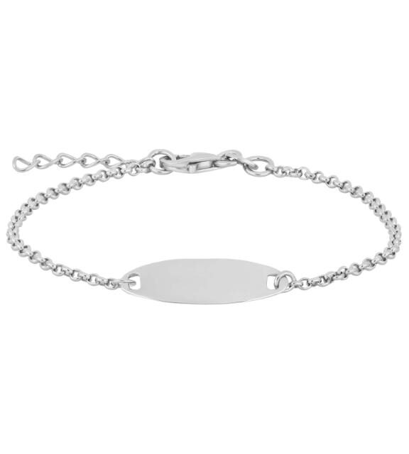 NOA KIDS BØRNE ARMBÅND SØLV MED PLADE - 80545000900