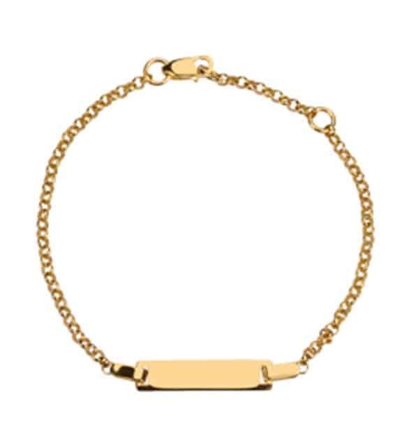 NORDAHL JEWELLERY BØRNE ARMBÅND 8 KARAT GULD MED PLADE - 80820300300