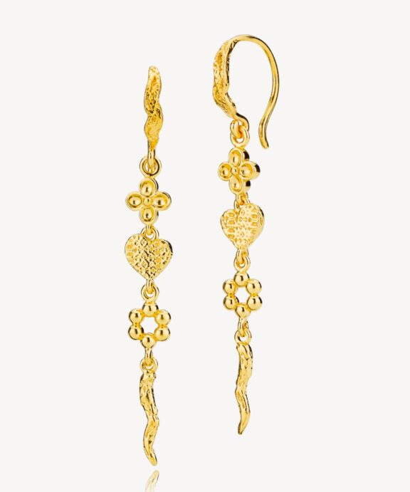 IZABEL CAMILLE ROMANCE ØRERINGE I FORGYLDT SØLV - A1852GS