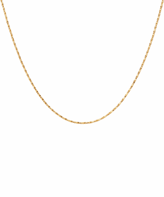 CAMILLE BRINCH BASIC PUFFER HALSKÆDE 45 CM FORGYLDT SØLV - BPUC-FG-S