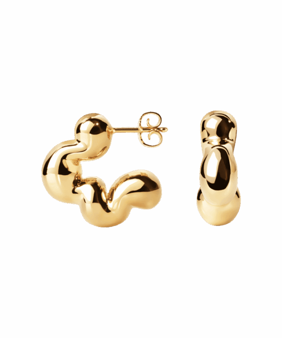 CAMILLE BRINCH CLOUDY PUFFER ØRERINGE FORGYLDT SØLV- CPUH-FG