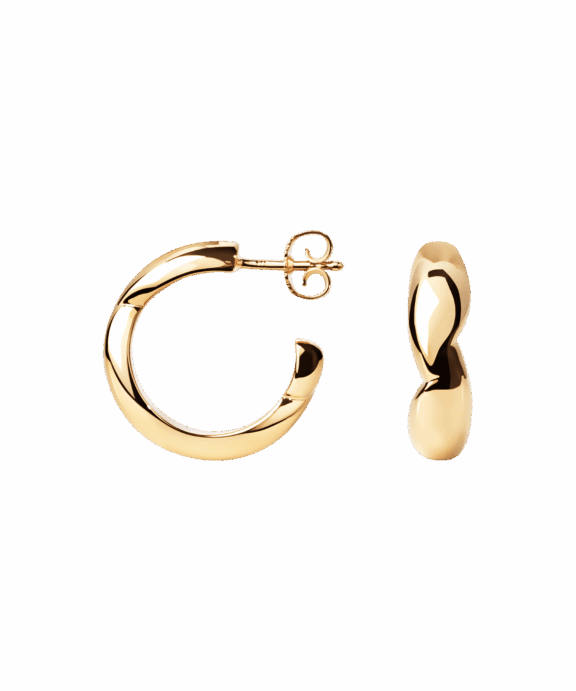 CAMILLE BRINCH SMÅ PUFFER ØRERINGE FORGYLDT SØLV - SPUH-FG