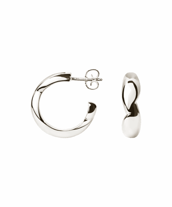 CAMILLE BRINCH SMALL PUFFER ØRERINGE SØLV - SPUH