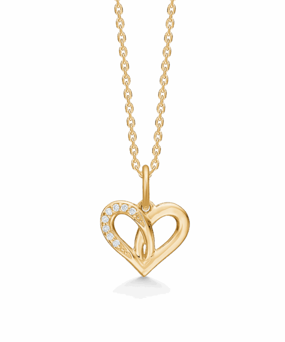 MADS Z VEDHÆNG HJERTE 14 KARAT GULD MED BRILLANTER - 1521048