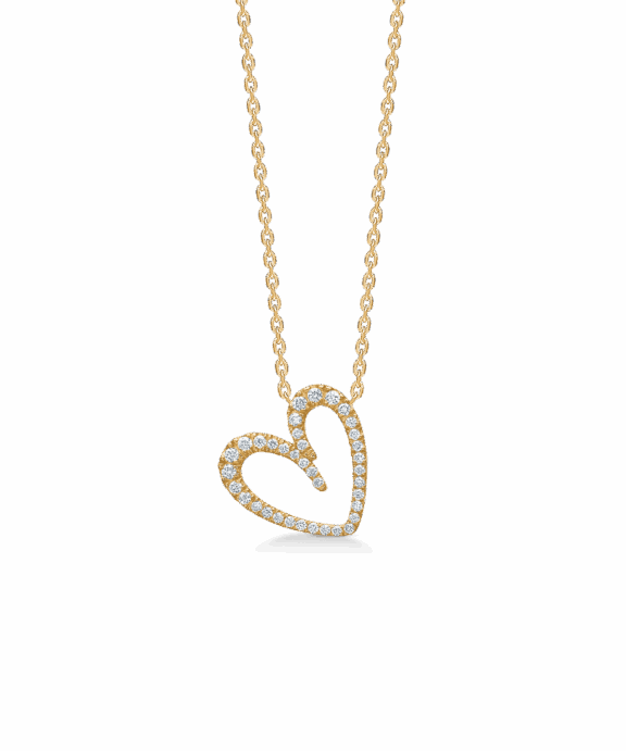 MADS Z DIAMOND LOVE VEDHÆNG 14 KARAT GULD MED BRILLANTER - 1531064