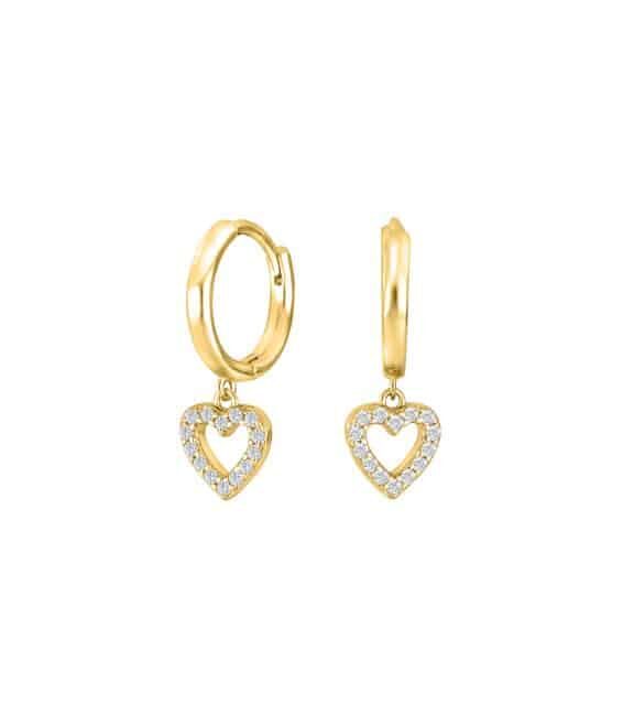 JOANLI NOR ØRERING SØLV FORGYLDT IBINOR HJERTE - 30453135900