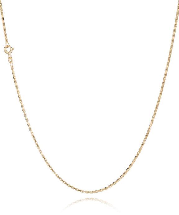 BNH ANKER FACET HALSKÆDE 8 KARAT GULD 1,4 MM BRED 60 CM - A805060F