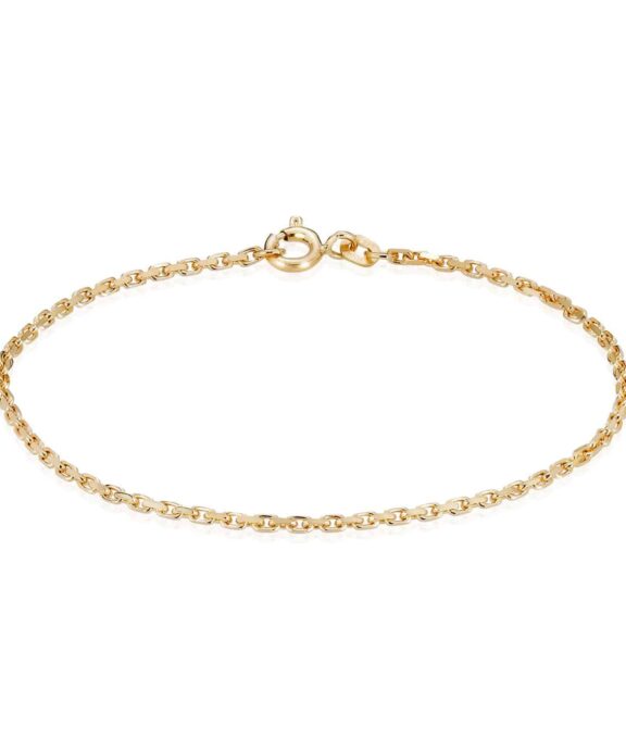 BNH ARMBÅND ANKER FACET I 8 KARAT GULD 19 CM - A806019F