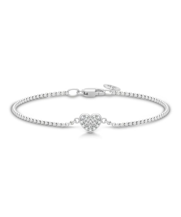 JULIE SANDLAU PURE HEART ARMBÅND SØLV MED ZIRKONIA - BR245RH