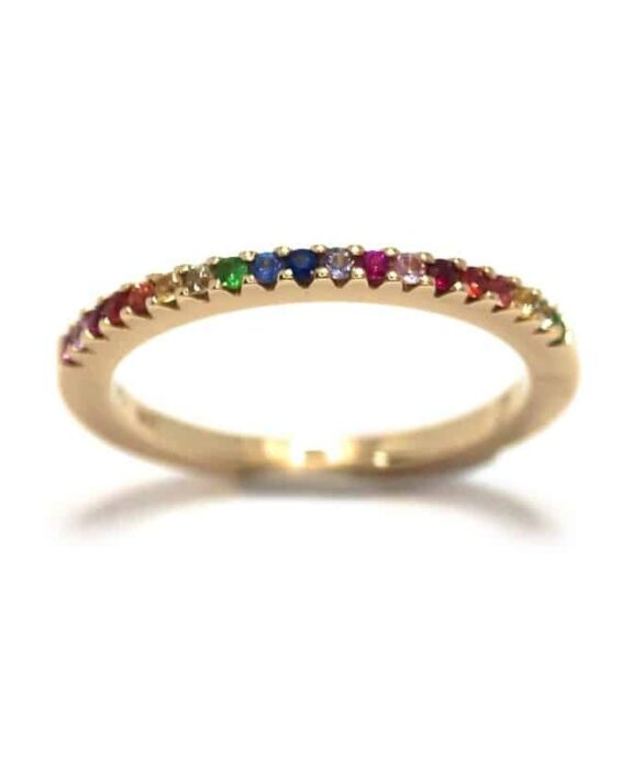 CHRISTOFFERSEN JEWELLERY RAINBOW RING 8 KARAT GULD - 5001962-3
