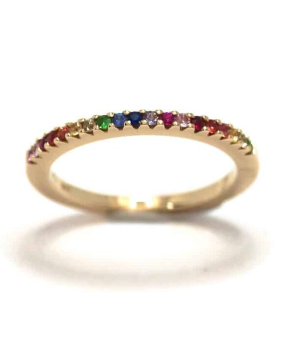CHRISTOFFERSEN JEWELLERY RAINBOW RING 14 KARAT GULD - 5001962-77