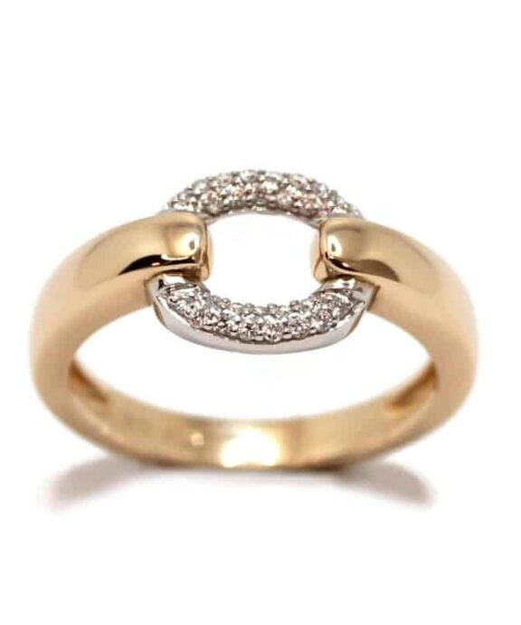 CHRISTOFFERSEN JEWELLERY RING 14 KARAT GULD MED BRILLANTER - 5070962-52