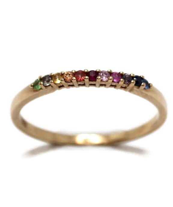 CHRISTOFFERSEN JEWELLERY RAINBOW RING 8 KARAT GULD - 5000040-3
