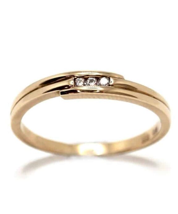 CHRISTOFFERSEN JEWELLERY RING 8 KARAT GULD MED ZIRKONIA - 5000321-3