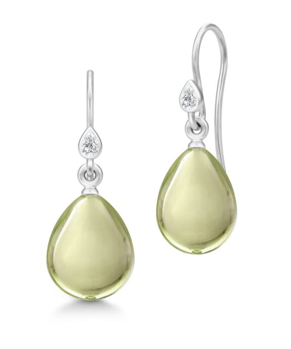 JULIE SANDLAU PRIMA BALLERINA ØRERINGE SØLV MED OLIVEN GRØN KRYSTAL - HKS548RHOLCRCZ